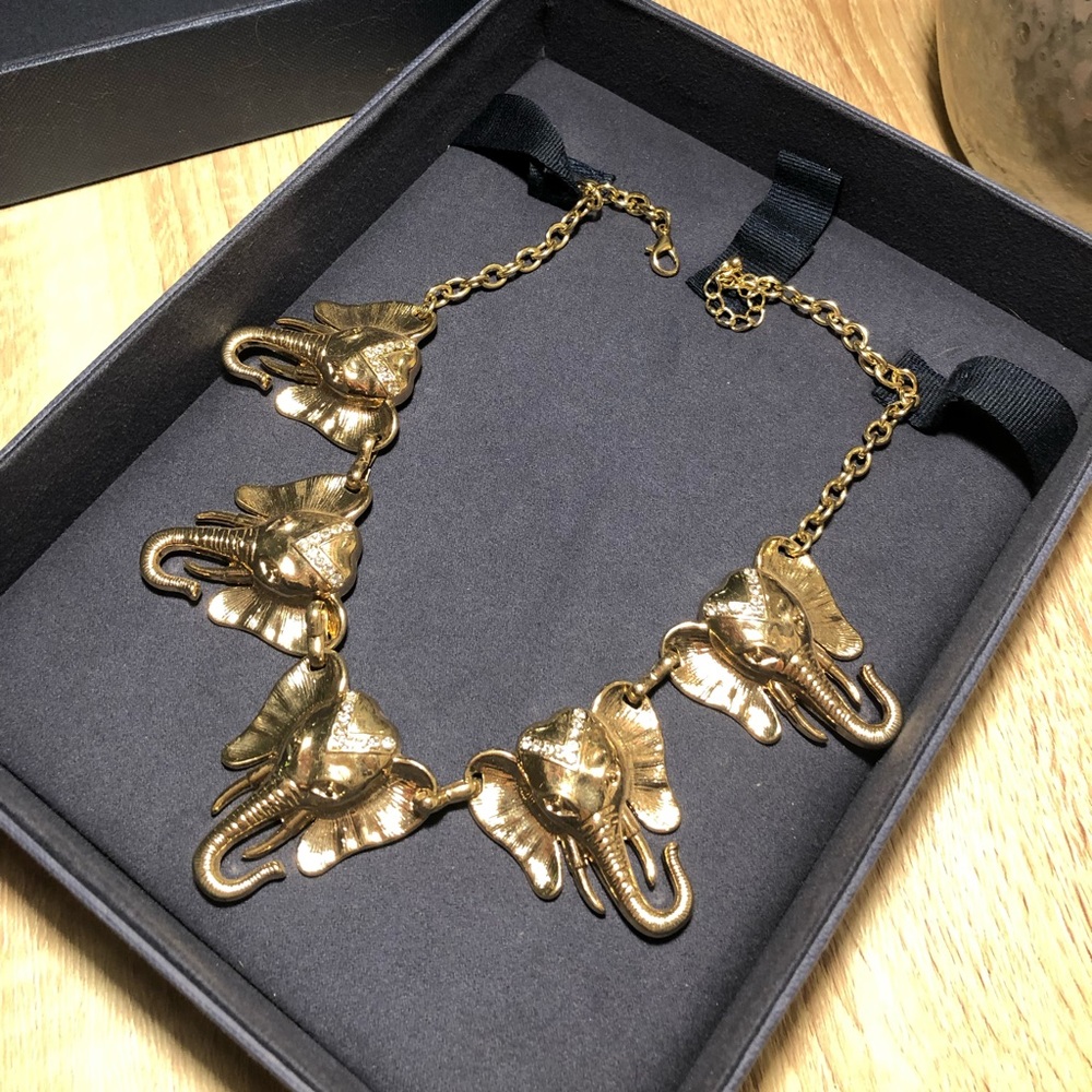 Gold statement necklace